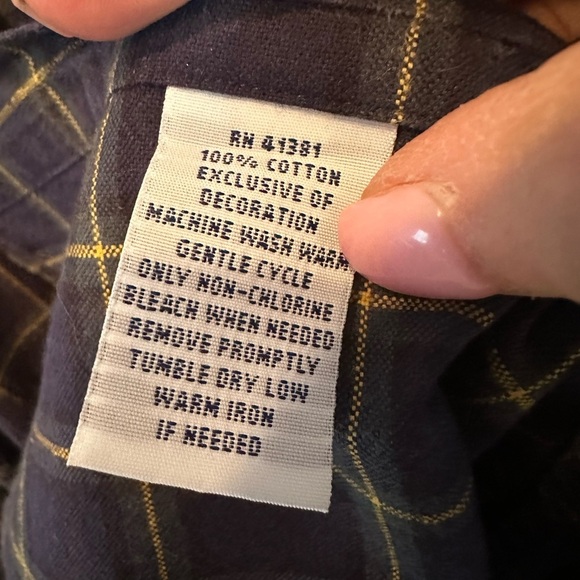 Polo Ralph Lauren Shirt Mens Lg Green Blue Windowpane Button Up L/S Casual - Picture 7 of 7